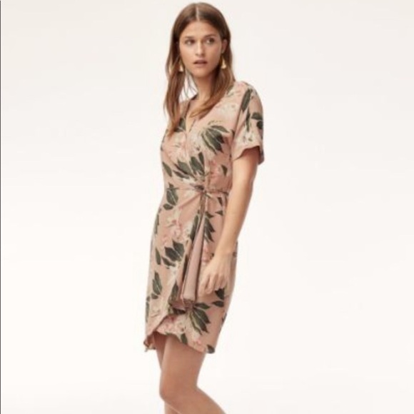 Aritzia Babaton Wallace Floral Wrap Dress - Picture 1 of 11
